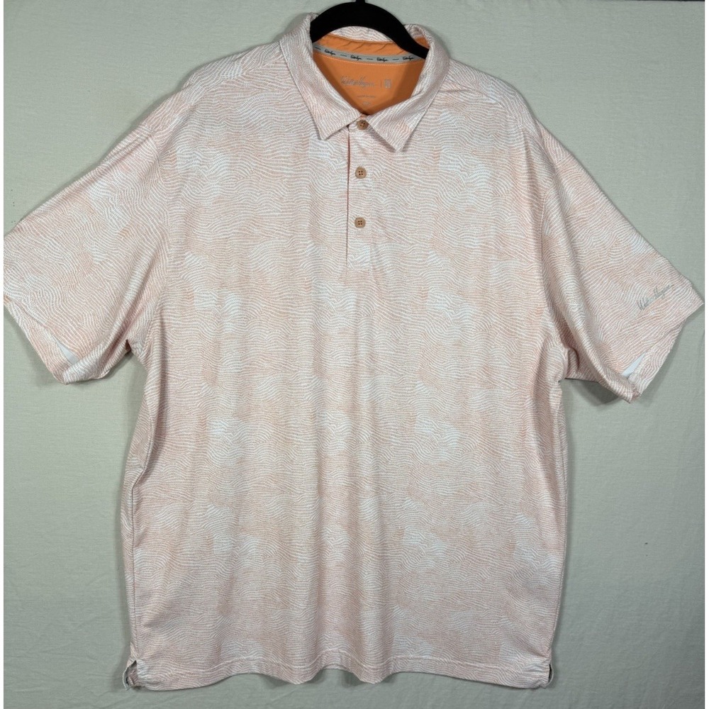 Walter Hagen 11 Majors‎ Men's Polo XXL Orange Golf Performance Short Sleeve